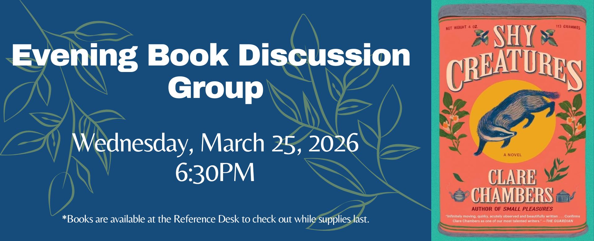 March Book Discussion Banner