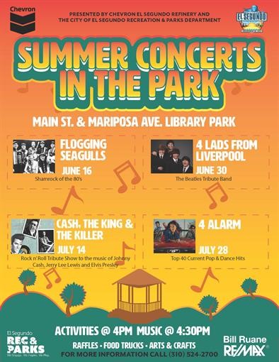 Concerts at Library Park flyer